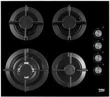 Beko HISW 64122 S 60Cm 4 Gas Burner With Black Glass