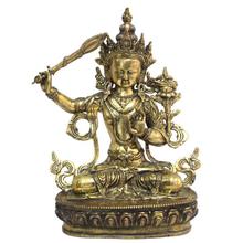 Golden Wisdom Buddha Manjushree Statue