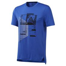 Kapadaa: Reebok Blue Workout Ready Recycled Graph Tech Top For Men – DP6151