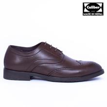 Caliber Shoes Coffee Lace Up Formal Shoes For Men - ( B 637 C )