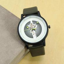 Green Strap White Printed Dial Unisex Analog Watch