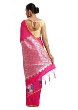 Stylee Lifestyle Magenta Banarasi Silk Jacquard Saree - 2300