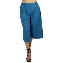 Teal Blue Cotton Palazzo For Women