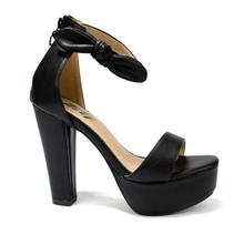 Black Bow Ankle Strap Heel Shoes For Women - QY109