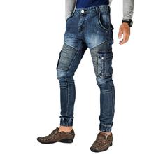 Virjeans Denim (Jeans) Multi pocket Box Joggers (VJC 700) Dark Blue