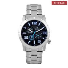 Titan Black Dial Chronograph Watch For Men - 9448SM01