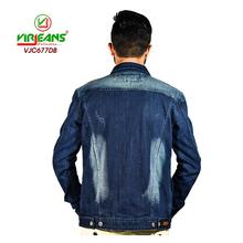 Virjeans Denim (Jeans) Non-Stretchable Jacket For Men Dark Blue-(VJC 677)
