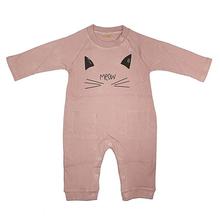 Pink Meow Cotton Body Suit For Babies