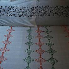 Orange and Green Floral Print Bedsheet (Medium)