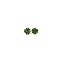 Emerald Flower Stud Earrings