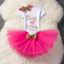 First 1st Birthday Outfits Baby Baptism Clothes Girl Party Wear Kids