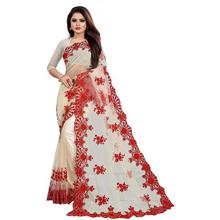 Yashvi Designer Women's Net Embroidery Work Saree With