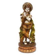 Multicolored Lord Krishna Standing Statue