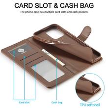 Leather Flip Wallet Hybrid Case Cover For iPhone 15 14 13 12 Pro Max 11 XR X for iPhone 12 13 Pro XS Max Luxury Protective Shell