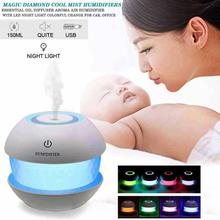 Diamond Cool Mist Humidifiers Essential Oil Diffuser Aroma Air Humidifier with Led Night Light Colorful Change for Car Office Babies Room
