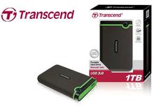 Transcend Storejet 25M3 1TB Portable Hard Drive / Shock Resistant / USB 3.1 Gen 1