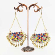 Multicolored Chandbali Style Dangling Earrings