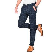 Virjeans Stretchable Cotton Check Blue Chinos Pant for Men (VJC 714) 2