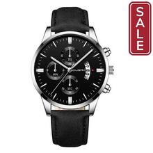 SALE - CUENA Fashion Men's Stainless Steel Watch Leather