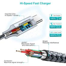 Choetech XCC-1002-GY 100W USB Type C 6.6Ft 1.8m Braided Fast Charging Cable - iSure