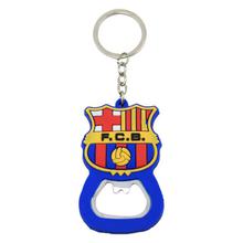 Blue/Yellow F.C.B. Keyring With Bottle Opener