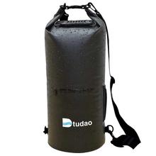 Dtudao Outdoor Waterproof Dry Bag Dry Sack with Dual Shoulder Strap & Bottle Holder, Capacity: 30L(Black)