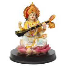 Multicolored Ceramic Saraswati Statue