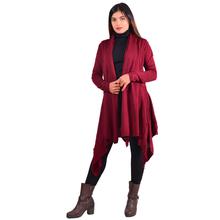 Paislei maroon outer with half net pattern for women - LH-1923-104