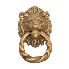 Golden Colored Lion Designed Metal Door Handle