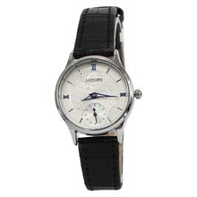 Longbo Round White Dial Analog Watch For Women