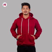 Nyptra Maroon Hooded Streetwear Hip Hop Hoodie For Men