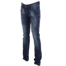 Oxemberg Blue Denim Wash Grunge Stretchable Pant For Men