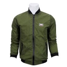Men's Green Zippered Bomber Jacket