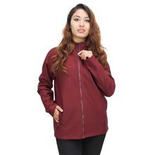 Sonam Gears Maroon Front Zipper Semi Stretchable Jacket For Women - (647)