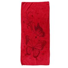 Red Butterfly Printed Hand Towel, Small