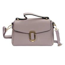 Pink Textured Front Lock Sling Bag For Women