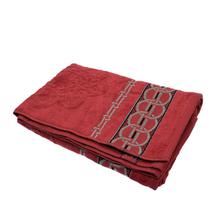 Morgan 70 x 145 cm Bath Towel (Maroon with Silver Design)