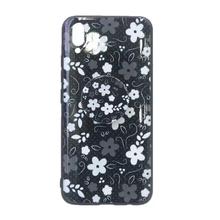 White/Black Flower Printed Mobile Cover For Vivo V11 pro