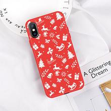 Christmas Tree Santa Claus Pattern Phone Case For iPhone Xs Max Xr Silicone TPU Case  For iPhone 6 6s 7 8 Plus X Back Cover Capa