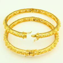 New Ethiopian Bangle Women  Gold Color Dubai Bride Wedding African/Arab/Middle East Bracelet/Bangle Jewelry