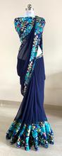 Net Georgette Saree Work  with satin border