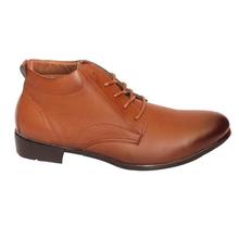 Mahogany Brown Lace Up Ankle Boots For Men