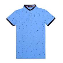 2017 Summer Guitar Printed Stand Collar Polo Shirt Men Short