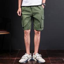 Men's casual shorts _2019 summer men's multi-bag shorts