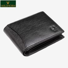 WildHorn Nepal Men's RFID Protected Leather Wallet (Pitch Black) WH 1173