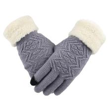 Winter Women Knitted Gloves Touch Screen Female Gloves