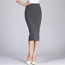 2019 Spring Autumn Long Pencil Skirts Women Sexy Slim