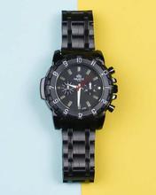 Black Chronograph Designed Analog Watch For Men