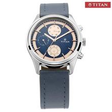 Titan Blue Dial Chronograph Watch For Men - 9322WL05