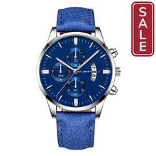 SALE - CUENA Fashion Men's Stainless Steel Watch Leather